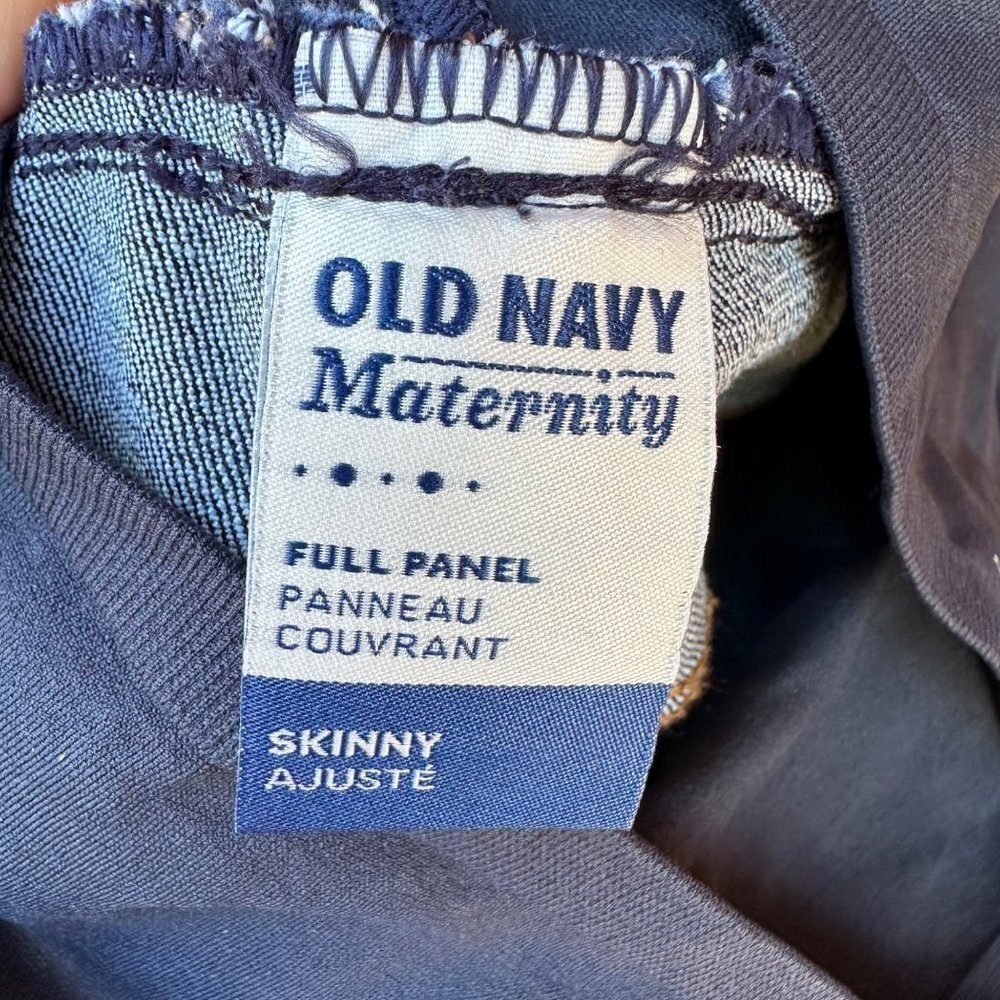 Old Navy Maternity Full Panel Skinny Blue Jeans Size 4 - Picture 10 of 11